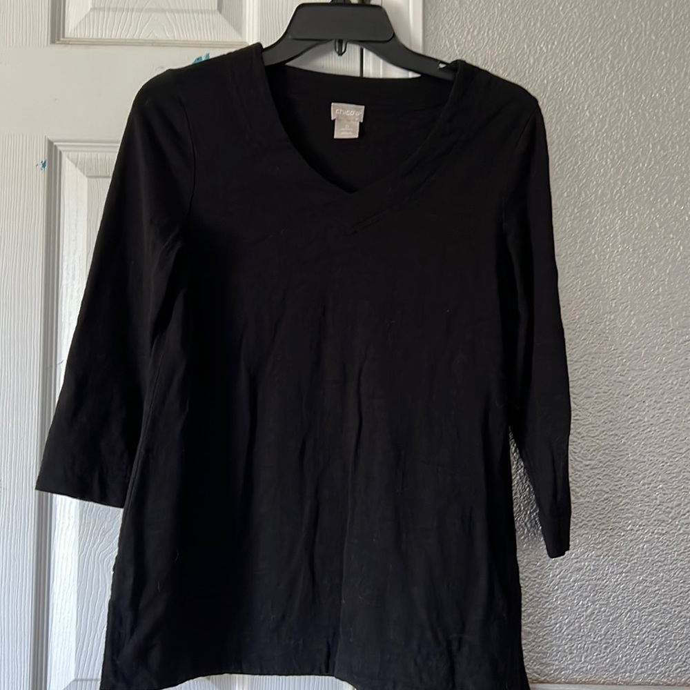 Chicos black 3/4 length sleeve